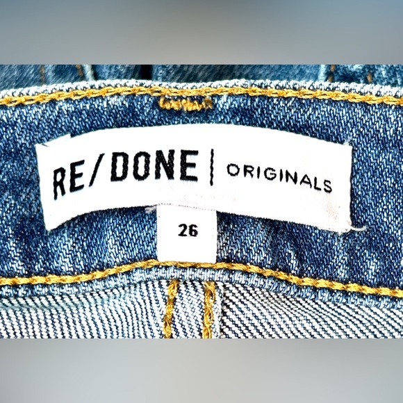 RE/DONE Dusty Destroy High-Rise Ankle Crop Jeans - Picture 10 of 13